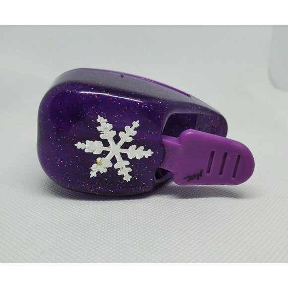 Purple Glitter EK Success Snowflake Pop Up Craft Paper Shaper Scrapbooking - Picture 7 of 12